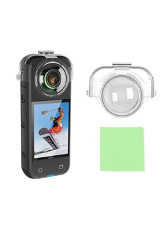 اشتري Lens Guard for Insta360 X3, Quick-Detach Transparent Water-Proof Shockproof Transparent Cover, Free of Disassembly, Shooting Protective Cover, Lens, Dust-proof, Scratch-Proof and Drop-Proof Shell في السعودية