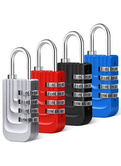 Buy 4 Pack Combination Lock 4 Digit Locker Lock Outdoor Waterproof Padlock for School Gym Locker, Sports Locker, Fence, Toolbox, Gate, Case, Hasp Storage,Luggage Suitcase in UAE