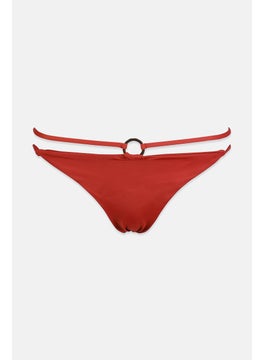 اشتري Women Tie Plain Bikini Bottom, Burgundy في السعودية