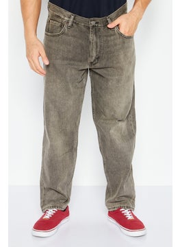 اشتري Men Regular Fit Ripped No Stretch Jeans, Grey في الامارات