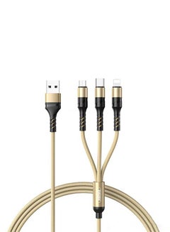 Buy REMAX Ruiliang's new high-speed 3.1A one-to-three data cable Type-c fully compatible charging cable RC-186th in Saudi Arabia
