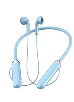 اشتري Bluetooth Neck Sports Wireless Headphones Dual Half In-Ear Universal Ultra Long Standby Blue في السعودية