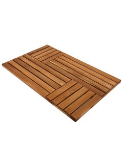Buy Natural Beech Wood Bath Mat, Large Wooden Shower Mat for Bathroom, Non-Slip Beech Wood Floor Sturdy Mat for Inside Shower Luxury Spa Home or Outdoor in Egypt