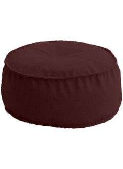 اشتري NEW YORK Round Ottomans Floor Linen Cushion, Wine Red في السعودية