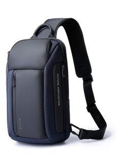Buy BANGE Sling Bag, Waterproof Men's Chest Bag Shoulder bags Crossbody Sling Backpack for Men(Blue) in Saudi Arabia
