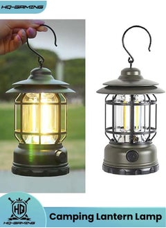 Buy Rechargeable Camping Lantern Tent Light Portable Waterproof Camping Light Outdoor Hanging Lantern with Type-C Charging Port for Indoor/Outdoor(Green) in Saudi Arabia