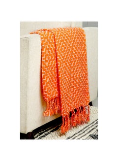 اشتري Takisha Tie Dye Acrylic Throw Polyester  Blanket| Fuzzy, Comfy, Lightweight And Breathable Blanket For Bedroom  L 127 X W 154 Cm  Yellow في الامارات