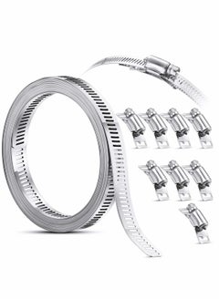 Buy Adjustable 304 Stainless Steel Worm Drive Hose Clamps - Durable Pipe and Air Ducting Fasteners for DIY Projects in UAE