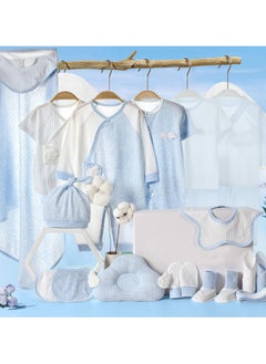 اشتري 16 Pieces Baby Gift Box Set, Newborn Blue Clothing And Supplies, Complete Set Of Newborn Clothing في الامارات