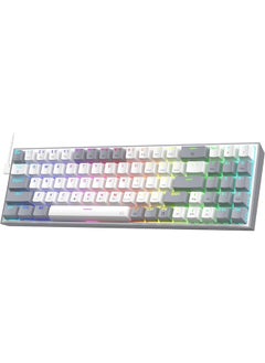 Buy K628 Pollux 75% Wired RGB Gaming Keyboard, 78 Keys Compact Mechanical Keyboard w/100% Hot-Swap Socket, Free-Mod Plate Mounted PCB & Dedicated Arrow Keys, Quiet Red Switch, White in UAE