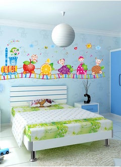 Buy Cartoon Removable Wall Sticker Multicolour 60x40centimeter in UAE