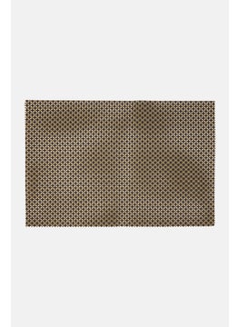 Buy Square Woven Dining Table Placemat 30x45cm, Black/Gold in Saudi Arabia