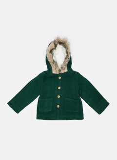 Buy Baby Boys Shirt jacket with Fur Hoodie in Egypt