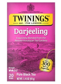 Buy Pure Black Tea Darjeeling 20 Tea Bags 1.41 oz (40 g) in UAE