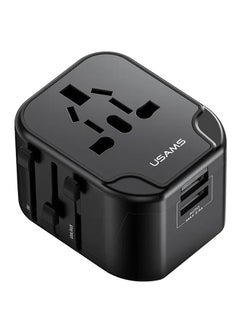 Buy Universal Travel Adapter Universal Charger International Adapter For 200 Countries Power Adapter Power Plug Wall Charger AC Power Adapter with Dual USB Charging in UAE