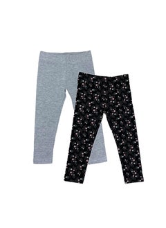 Buy Black Stars & Light Grey Baby Leggings (2 Pack) in Egypt