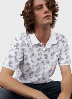 Buy Printed Pique Polo Shirt in UAE