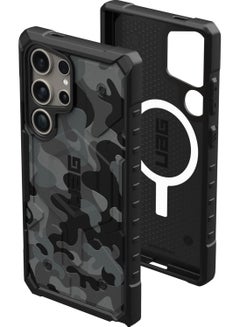 Buy UAG Pathfinder SE Pro MagSafe Samsung Galaxy S24 ULTRA Case Cover [18 Feet Drop Tested] - Black Midnight Camo in UAE