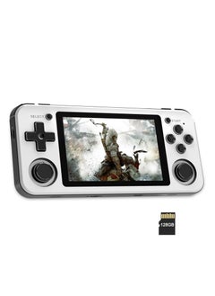 Buy RG351P Handheld Game Console, Opening Linux Tony System Built-in 128G TF Card 5000 Classic Games 3.5-inch IPS Screen Retro Game Console (White) in Saudi Arabia