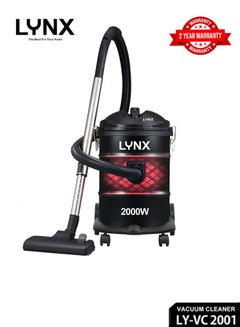Buy Lynx Drum Vacuum Cleaner, 21 Liter, 2000 Watt - LY-VC-2001 Light Weight 6 kg in Saudi Arabia