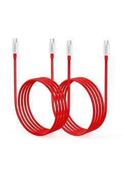 Buy Warp Charge 65 Cable [2 Pack] for OnePlus 8T/9/9R/9 Pro Charging Cable Replacement, 65W[10V/6.5A] Type-C to Type-C Warp Charger Adapter Cord(6.6ft/2M) in UAE