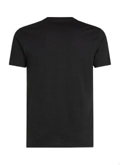 Buy Men's Two Tone T-Shirt, Black - Cotton in Saudi Arabia