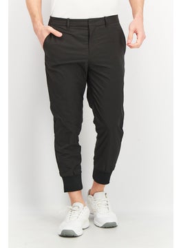 Buy Men Luke Fit Solid Jogger Pants, Black in UAE