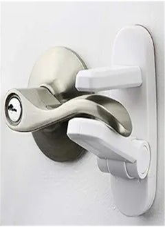 اشتري Home Clearance Sale Improved Childproof Door Lever Lock (2 Pack) Prevents Toddlers From Opening Doors. Easy One Hand Operation for Adults. Durable ABS with 3M Adhesive Backing. Simple Install, No Tool في الامارات