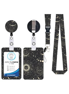 Buy Badge Holder ID Badge Holder with Lanyard and Retractable Badge Reel Clip Card Protector with Badge Reel Retractable Heavy Duty Card Protector for Office ID Driver's License in Saudi Arabia