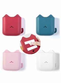 اشتري Remote Holder Wall Mount, Sticky Cute Animal Shape for Bed, Storage Phone, Toothbrush, Pencil and Garbage Bag (Multicolor, 4Pcs) في الامارات