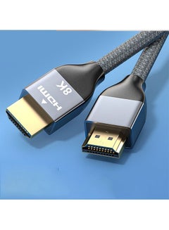 Buy 1.5M Ultra HD HDMI 2.1 Cable 48Gbps High Speed 8K@60Hz Support Dynamic HDR for PC Laptop PS5/4 HDTV Nylon Braided Grey in Saudi Arabia