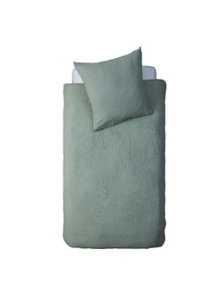 Buy Cotton Gaze Bed Linen Set Green 140 x 200 cm 195898D in Saudi Arabia