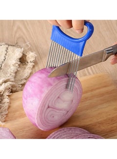 Buy 1pc Stainless Steel Onion Insert, Onion Needle, Onion Chopper, Kitchen Tool Tender, Meat Needle, Onion Cutter Auxiliary in Saudi Arabia