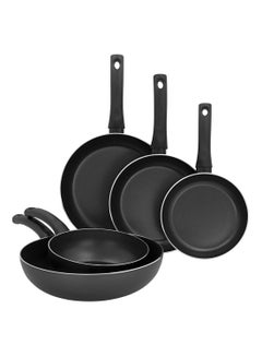 Buy Wok And Stir-Fry Non-stick Pans  Black in UAE