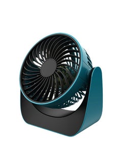 Buy New student dormitory usb rechargeable mini fan desktop office portable portable silent fan Cyan/with battery/universal in Saudi Arabia