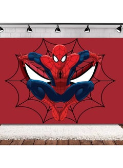 Buy Marvel Spiderman 3D Cartoon Wall Background Cloth Home Decoration Party Bedroom Living Room Office Background Hanging Cloth 100X150CM in Saudi Arabia