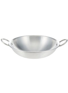 اشتري Multiuse Aluminum Cooking Pot In Kitchen Making Curry Silver 35.5Cm في الامارات