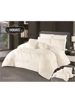 Buy 8-piece royal winter double bedspread, one velvet side and one thick fur side, king size 220x240 in Saudi Arabia