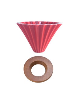 Buy V60 Ceramic Coffee Dripper Origami Style Cone Coffee Filter Reusable Pour Over  Coffee Dripper for Home Office Restaurants 1 To 4 Cups in Saudi Arabia