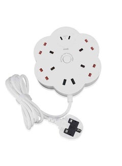 Buy 4-Sockets Extension Cord Tower Power Strips with 2 USB Ports and 2 Type-C Ports 1.8m White in UAE
