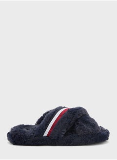 اشتري Fur Cross Strap Bedroom Slippers في السعودية