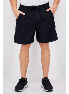 اشتري Men Brand Logo Cargo Shorts, Black في الامارات