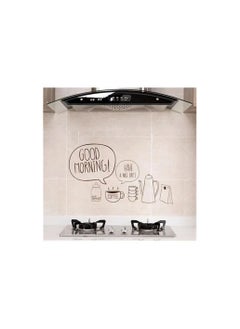 اشتري Home Clearance Sale Good Morning Kitchen Wall Sticker Brown 60x90centimeter في الامارات