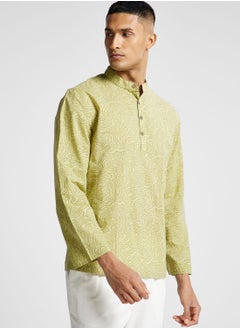 Buy Printed Mid Placket Shirt in UAE