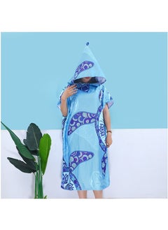 اشتري Beach Hooded Poncho Wetsuit Changing Towel Bath Robe في الامارات