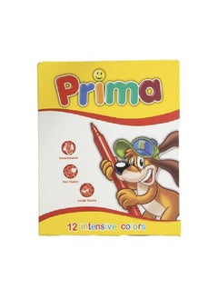 Buy Prima Fiber Tip Coloring Pens - 12 Pieces in Egypt