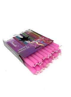 اشتري 4 Inch  Mini Chime Spell Unscented Taper Candles  Pink Set of 20 في الامارات