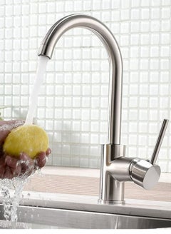 اشتري Puri Pro Sink Mixer Hot and Cold Kitchen Faucet Stainless Steel Bathroom Single Lever Tap في الامارات