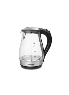 Buy TORNADO Glass Kettle 1.7 Liter 1850-2200 Watt Glass Transparent TKG-2117 in Egypt