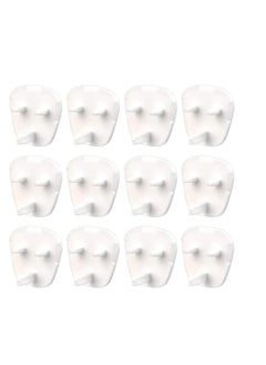 اشتري 12 Pieces White Socket Covers, Child Safety Electrical Outlet Socket Protectors Plug Covers Safety Outlet Caps Perfect for Children At Home and School في السعودية